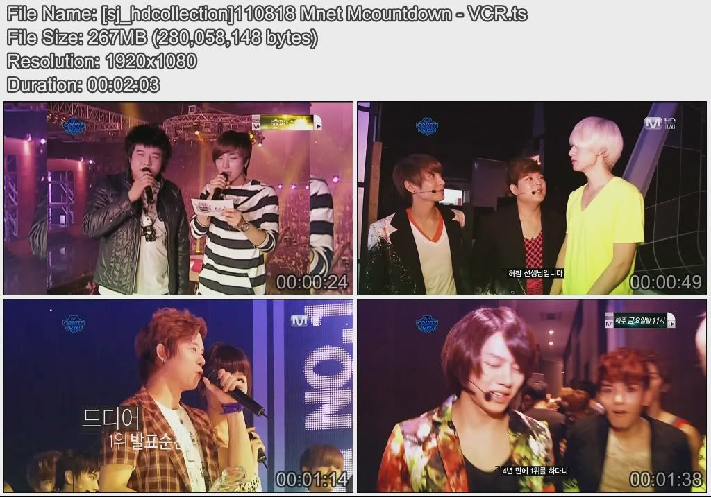 Other] 110818 Mnet Mcountdown – VCR [267M/TS] « SuJu HD Collection