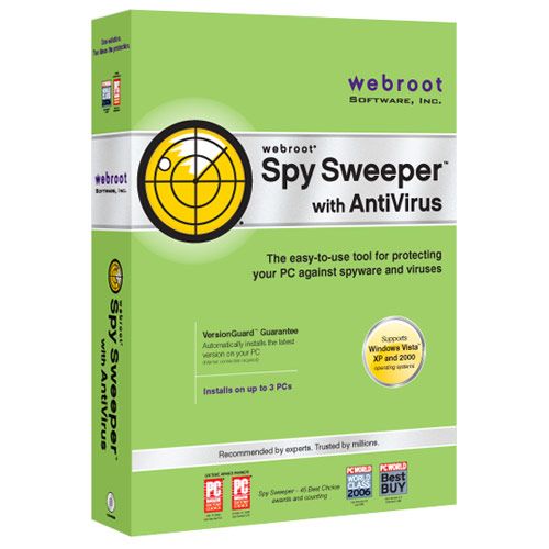 Webroot Antivirus With Spysweeper 2011 download: 43 MB