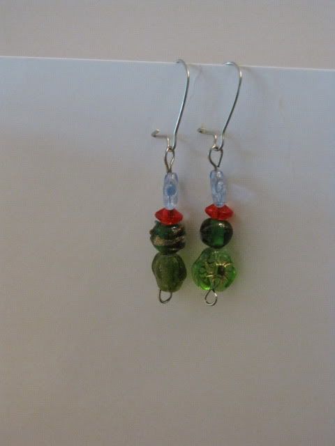 Green Flower Earrings by Eya #14