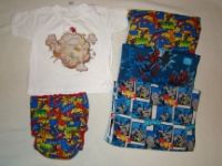 Superheroes!! 2T shirt and custom diaper from KK Designs and PCFC