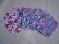 Cloth Wipes--girly prints, set of 6
