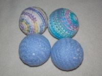 Cotton Dryer Balls with Knit Covers