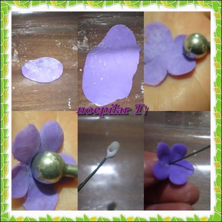 Violetas en porcelana en frio.