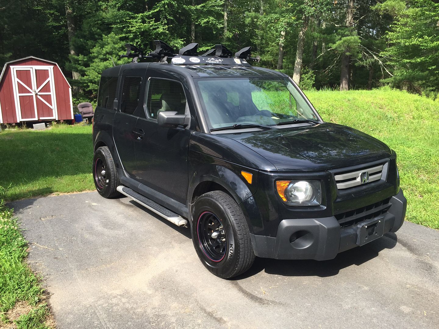 New wheels/tires installed. Looks awesome Honda Element Owners Club