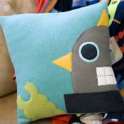 "Beware of the Bot" Throw Pillow Cover