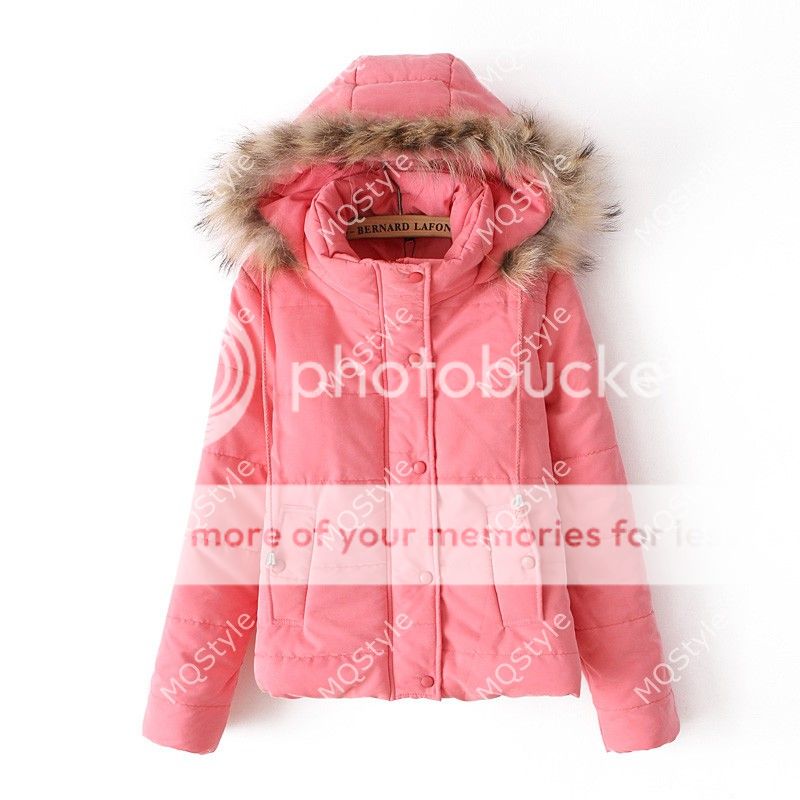 Womens European Fashion Rabbit Fur Hat Winter Warm Coat Jacket 6 Colors B3172