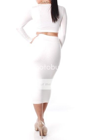 Women Fashion Clubwear Outfit Long Sleeve Sexy Slim Bandage Skirt Dress S202BW