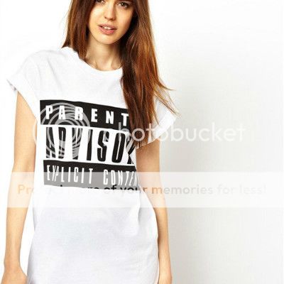 Womens Fashion Letter Print Short Sleeve Loose Top Tee T Shirts White L B4333MS