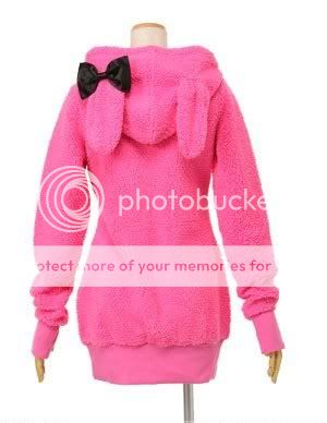 Womens Cute Bunny Ears Warm Sherpa Hoodie Jacket Coat tops Outerwear 