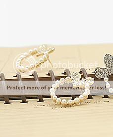 Korean Fashion Gold Color Pearl Heart Circle Earrings Z1026  