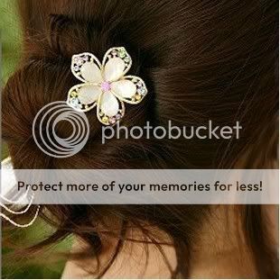Hot Korean Fashion Cute CRYSTAL FLOWER WEDDING BRIDAL HAIR PIN Z969 
