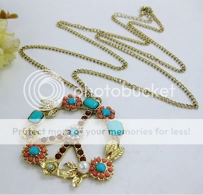 Bohemia Colorful Bead Peace Round Fashion Necklace Z141  