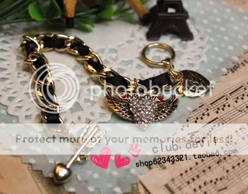 European Style Gold Color Angel Wing Cool Bracelet Z286  