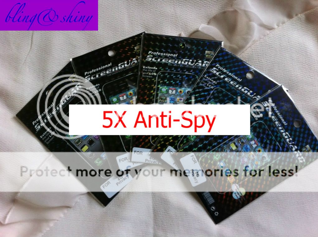 5X Anti Spy Privacy Screen Protector Film for iPhone 4 4S  