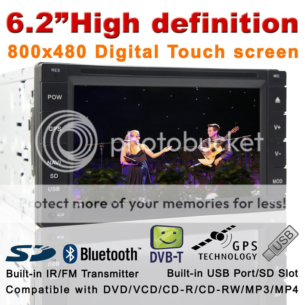 dvd function 6 2 inch high definition digital screen 800x480