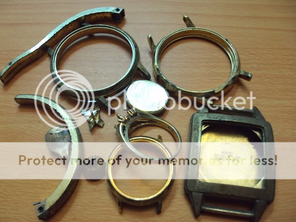 53.4g Lot 10k Gold Filled Watch parts and Gold Plates for recovery 